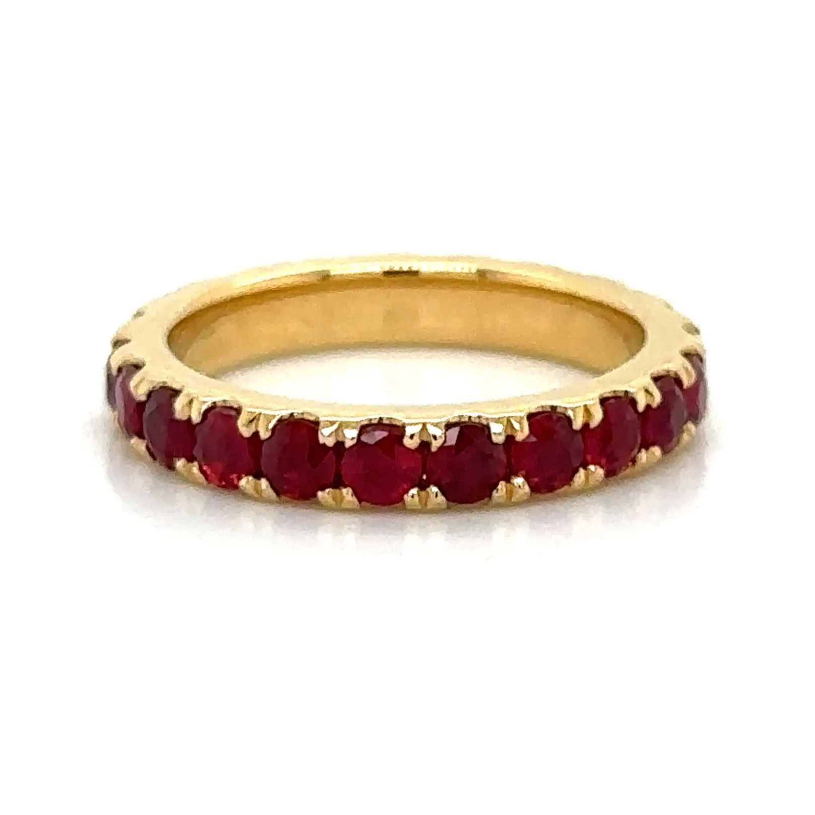 2.10carat Round- Cut Ruby & Diamond Ring
