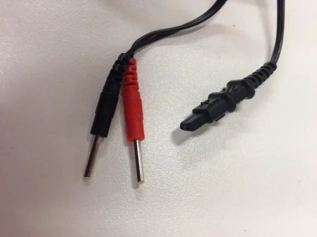 36" LEAD WIRE (MINI B-SHAPE) TO DUAL RED/BLACK ENDS (PAIR/2 WIRES)