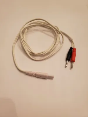 36" LEAD WIRE (MINI B-SHAPE) TO DUAL RED/BLACK ENDS (PAIR/2 WIRES)