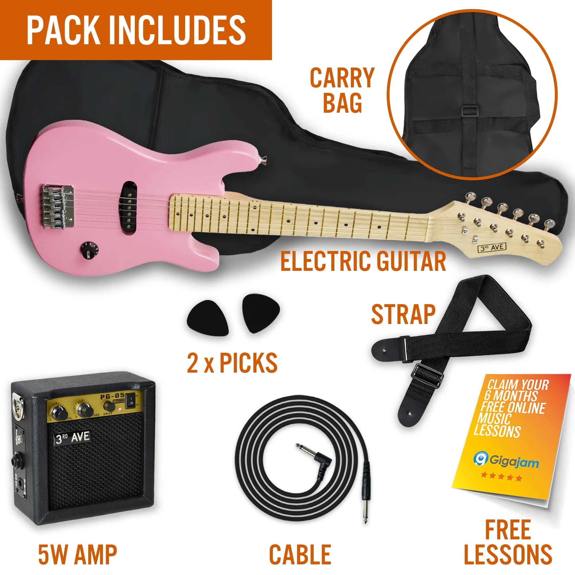 3rd Avenue Junior Electric Guitar Pack