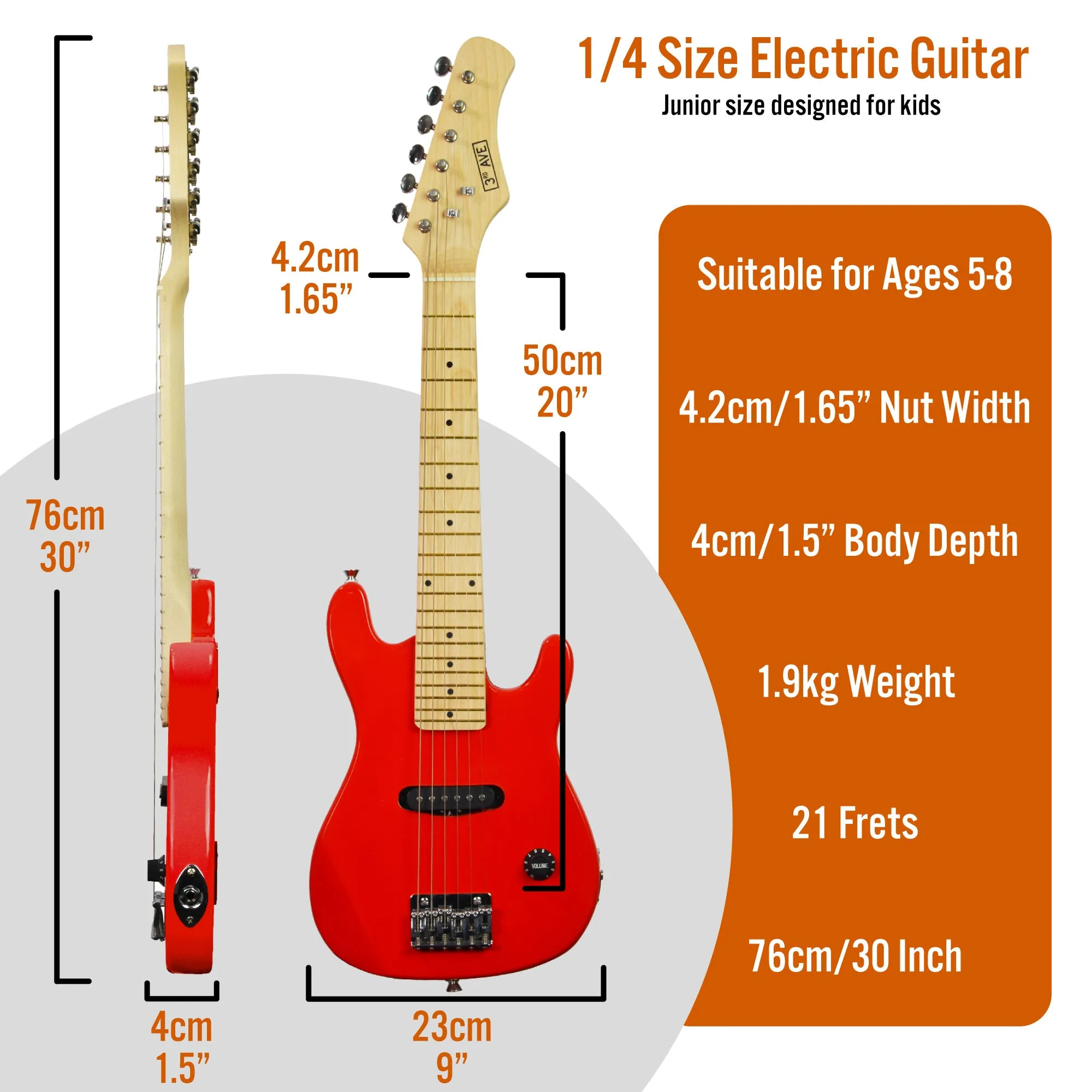 3rd Avenue Junior Electric Guitar Pack