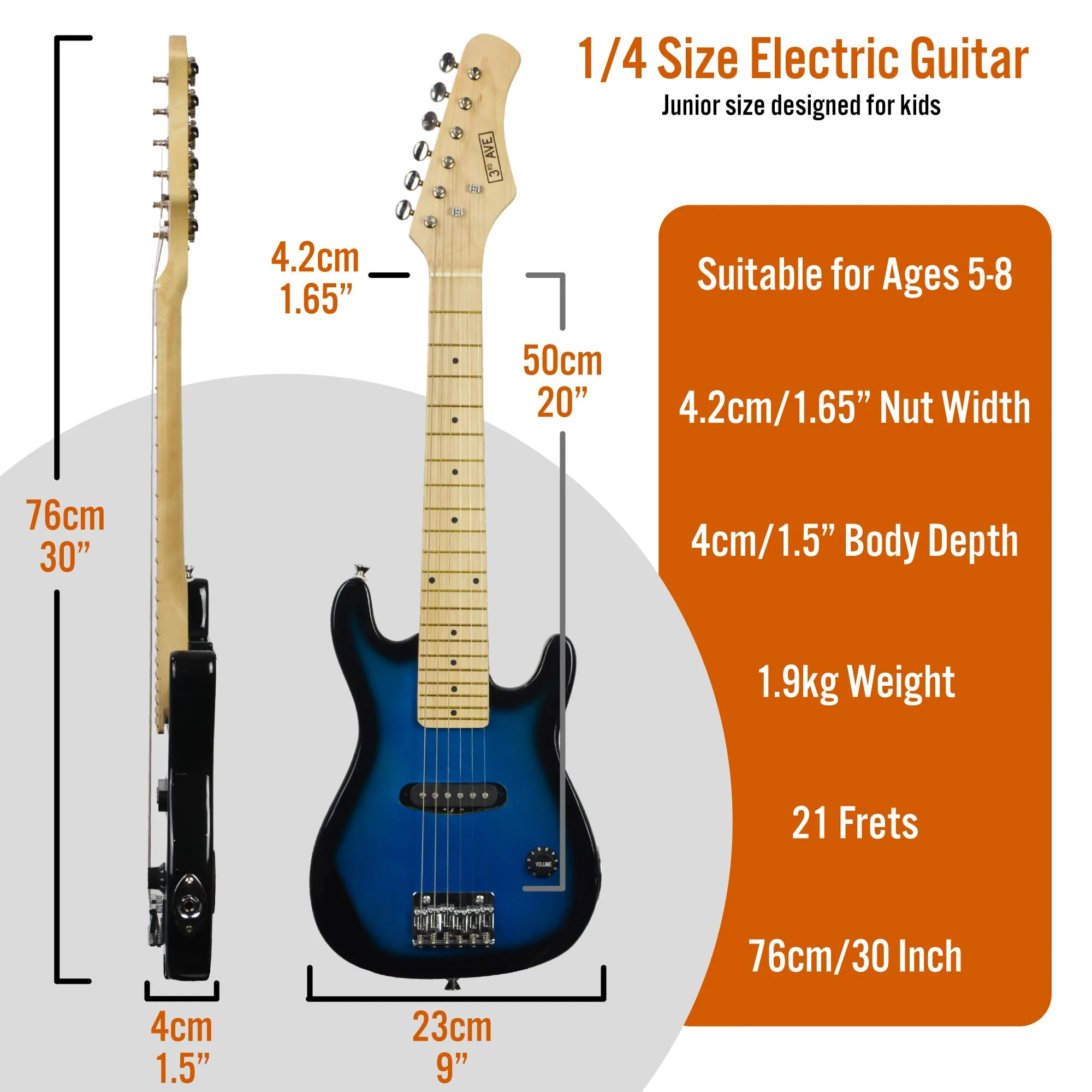 3rd Avenue Junior Electric Guitar Pack