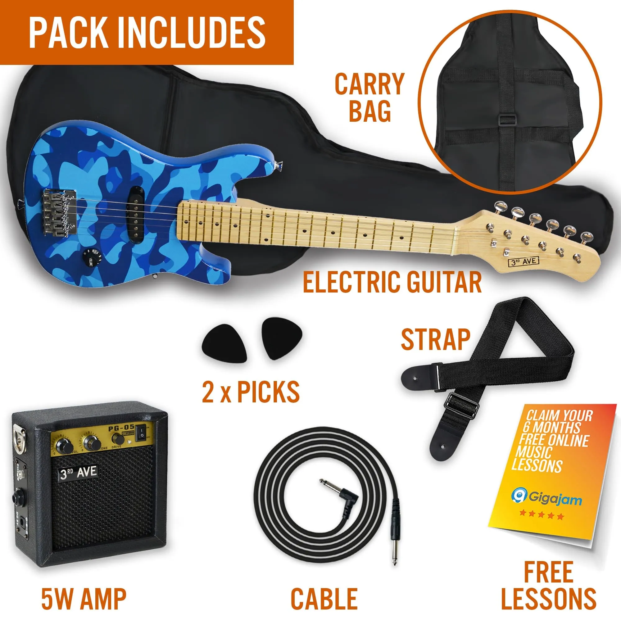 3rd Avenue Junior Electric Guitar Pack