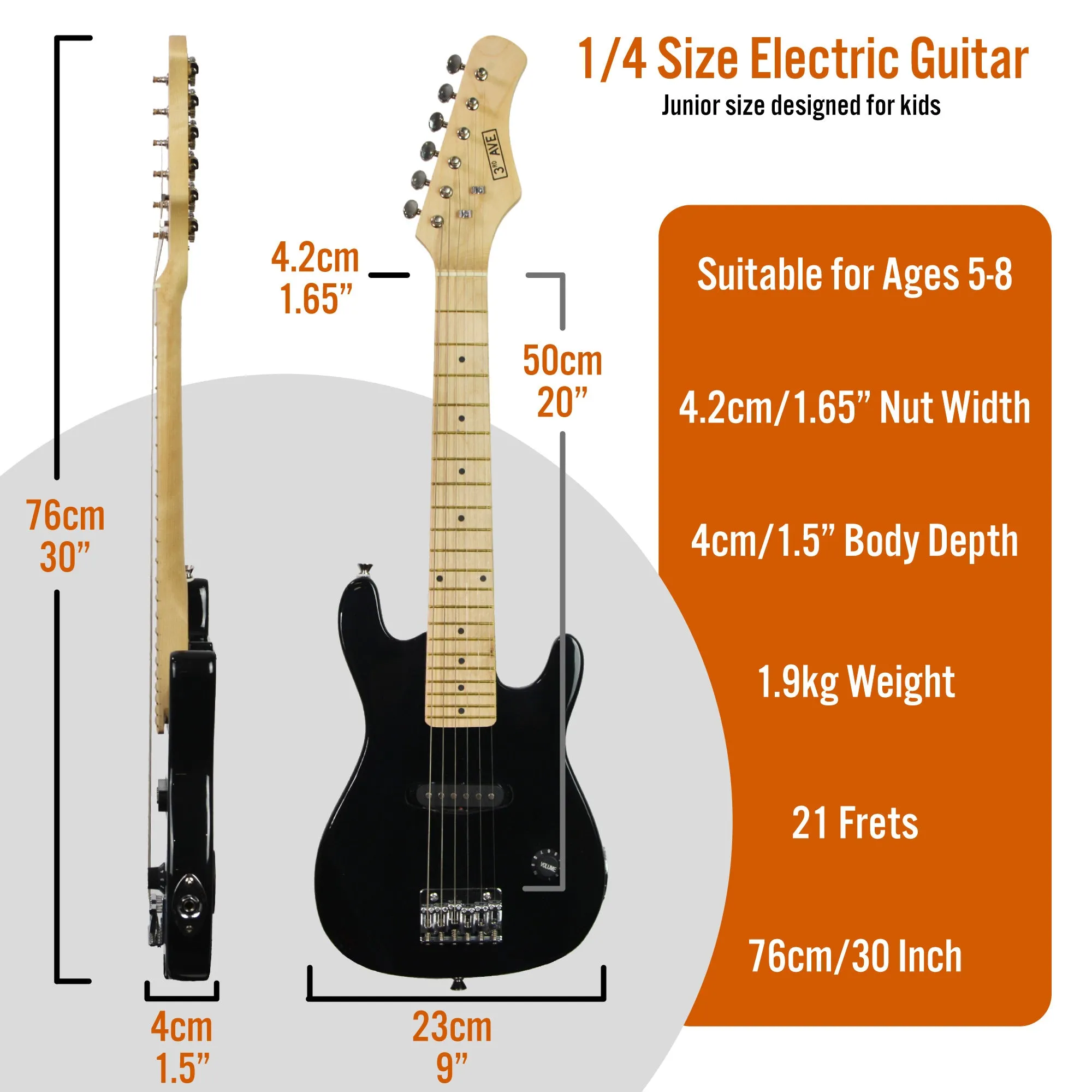 3rd Avenue Junior Electric Guitar Pack