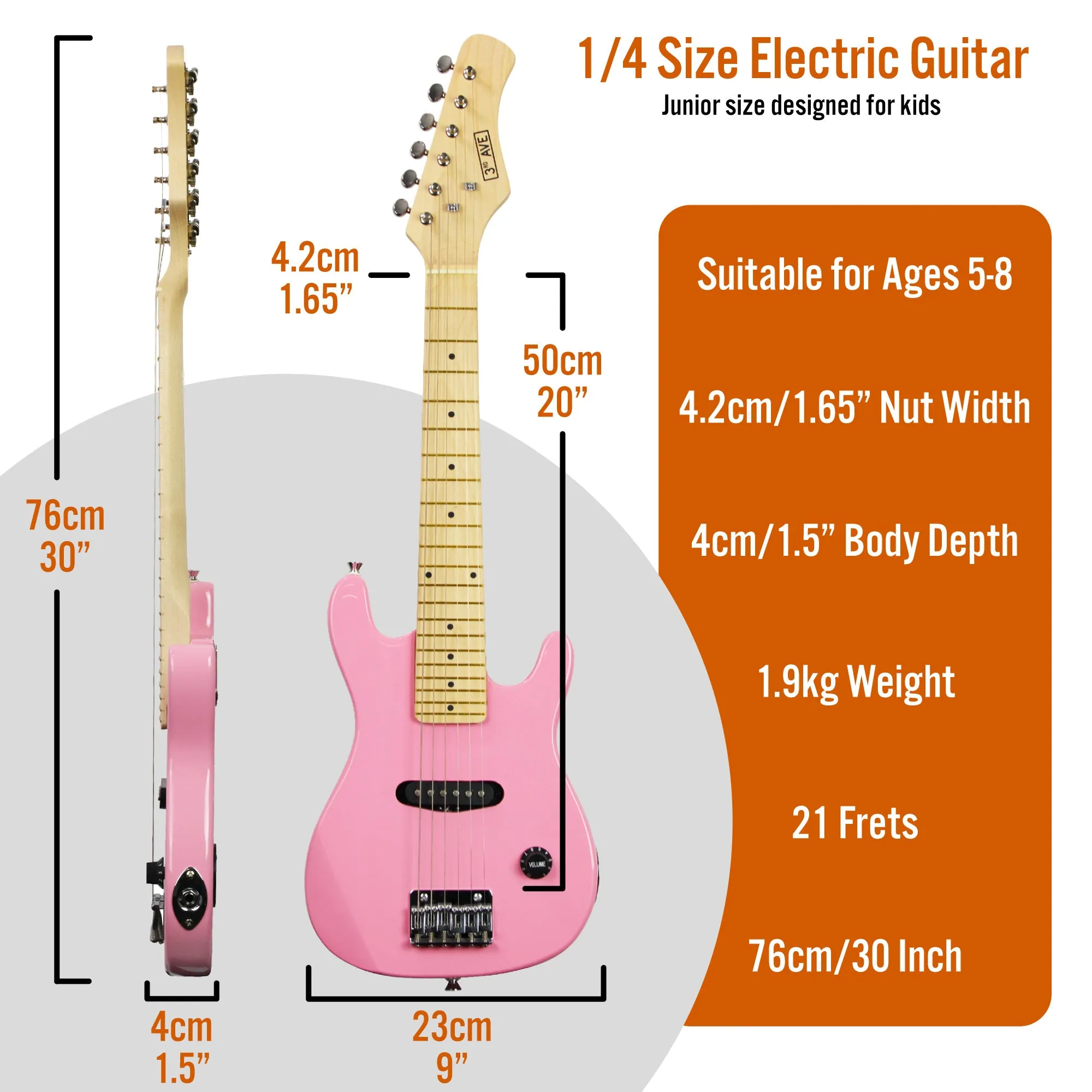3rd Avenue Junior Electric Guitar Pack