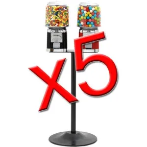 5 Double Classic  Gumball Machines