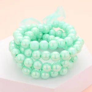5 Piece Mint Metallic Layered Bangle Bracelets | Fun Fashion Jewelry |  594374