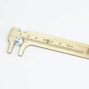 80mm Mini Brass Vernier Sliding Gauge Vernier Caliper Micrometer Gauge mini brass & gold ruler,measuring tools 1pcs 10334550