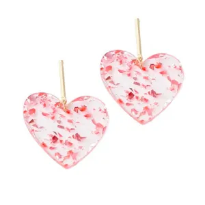 Acrylic Heart Earrings