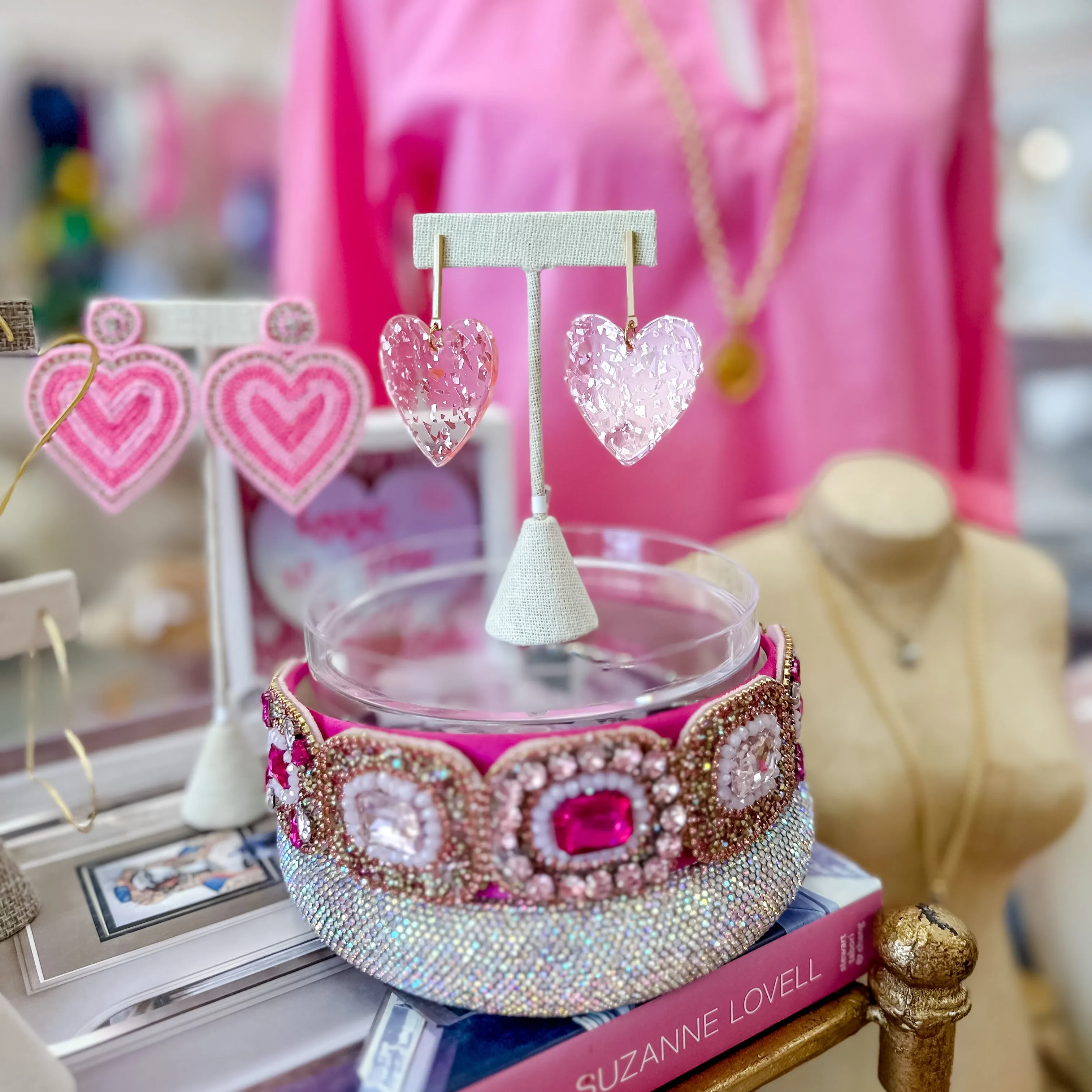 Acrylic Heart Earrings