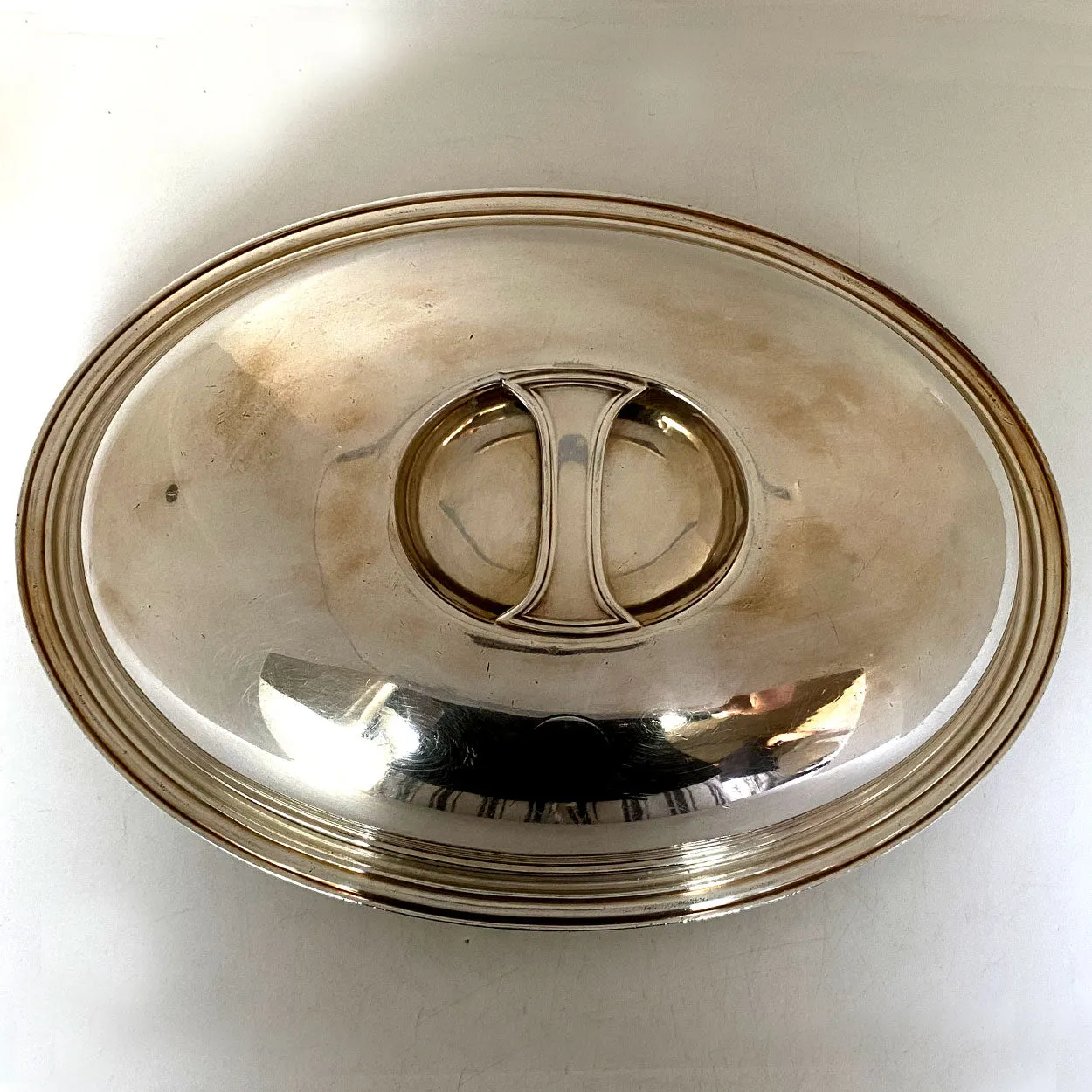 American International Silver Soldered Union Pacific Railroad Hot Food Cover and Tray