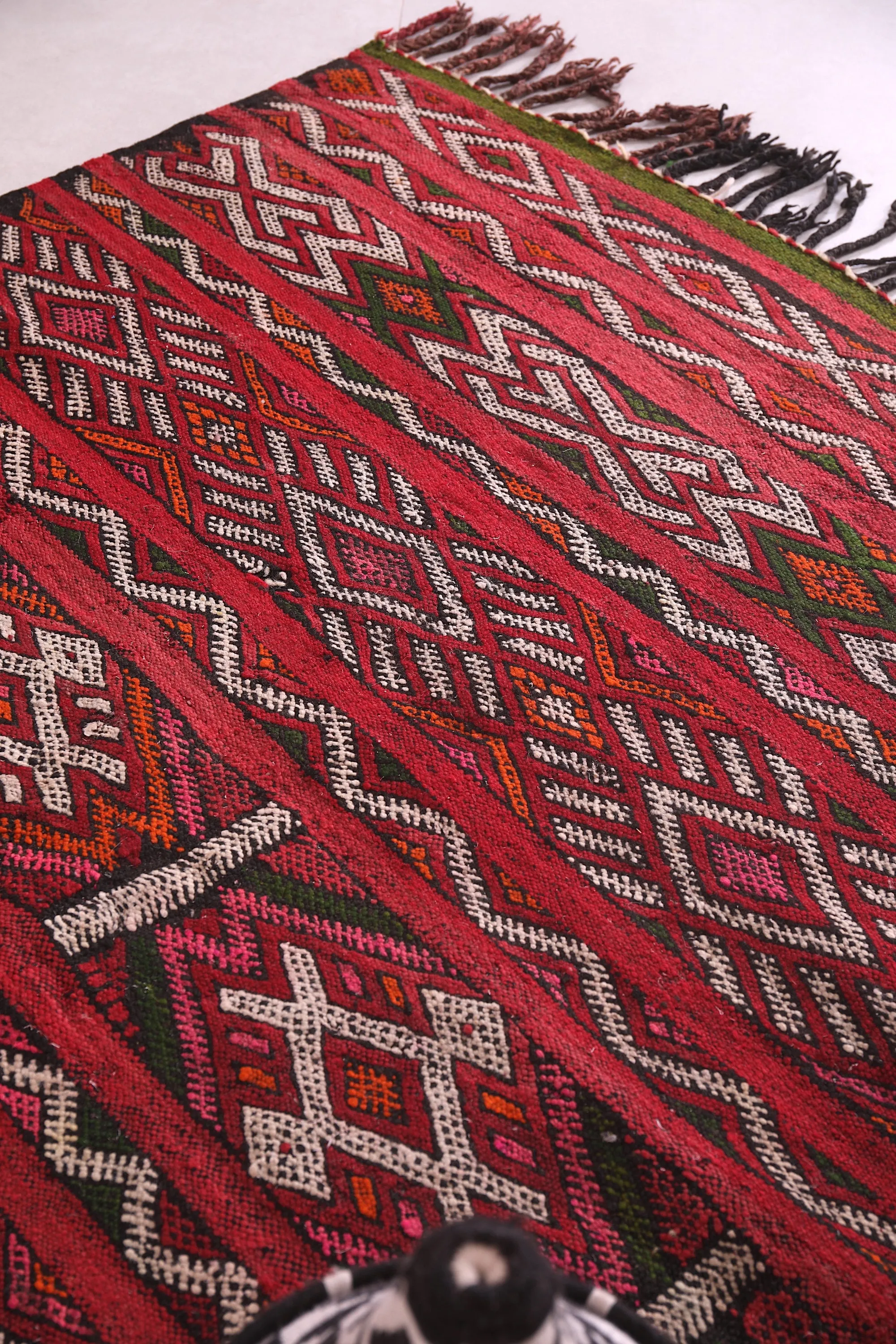 Antique Moroccan Handwoven Kilim - 5.3 FT X 4.4 FT | Unique Tribal Art