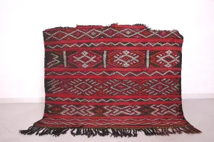 Antique Moroccan Handwoven Kilim - 5.3 FT X 4.4 FT | Unique Tribal Art