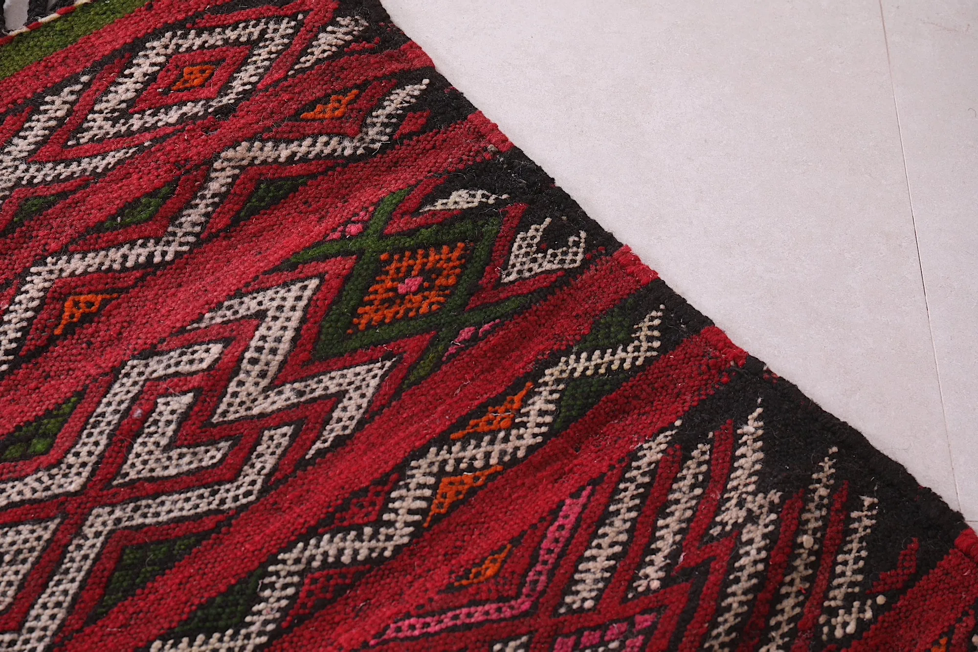 Antique Moroccan Handwoven Kilim - 5.3 FT X 4.4 FT | Unique Tribal Art