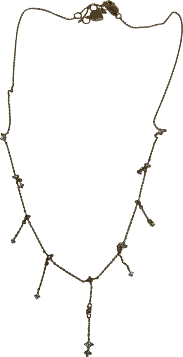 Astrid & Miyu Metallic Cosmic Charm Drop Necklace One Size