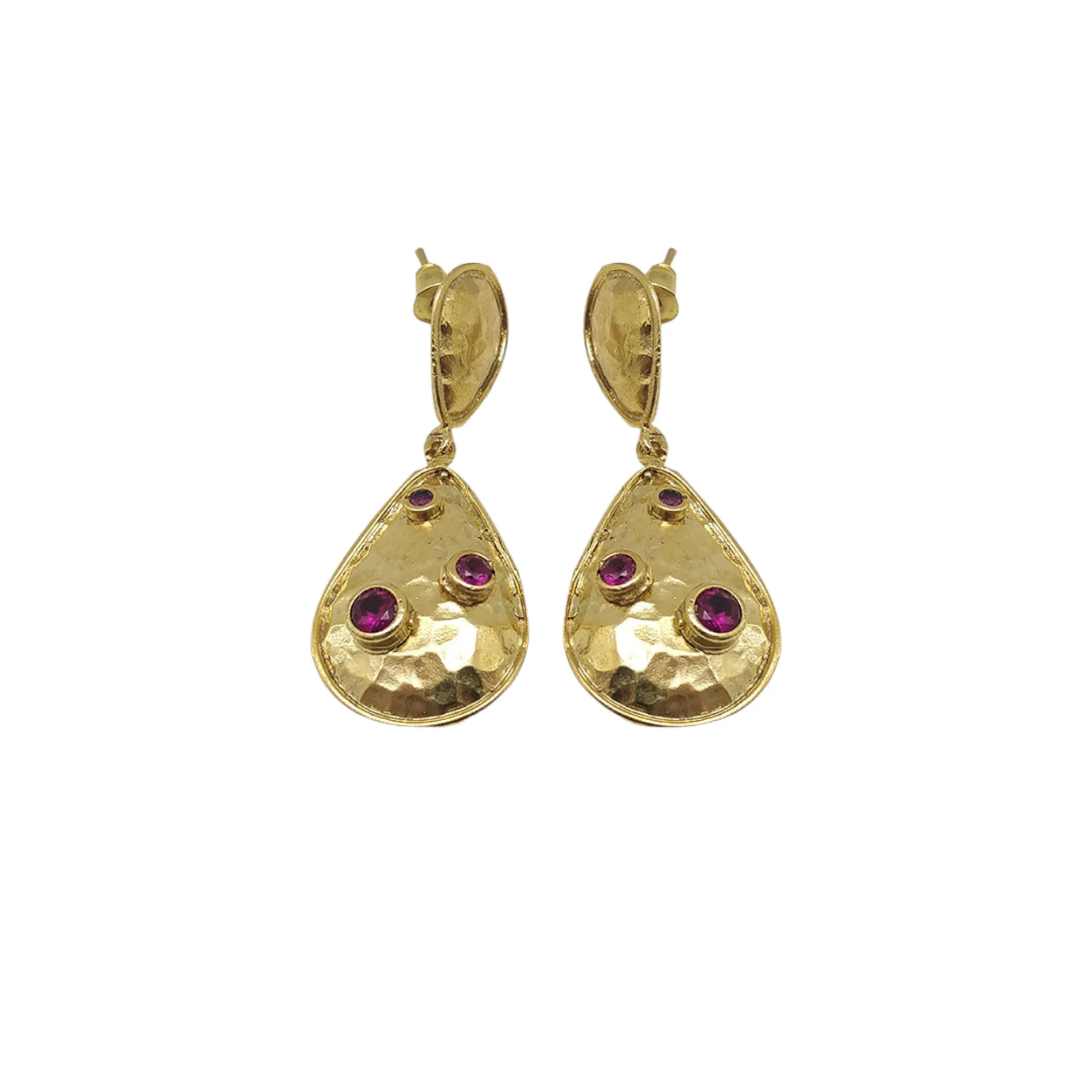 Aurora Tear Drop Gold Earrings