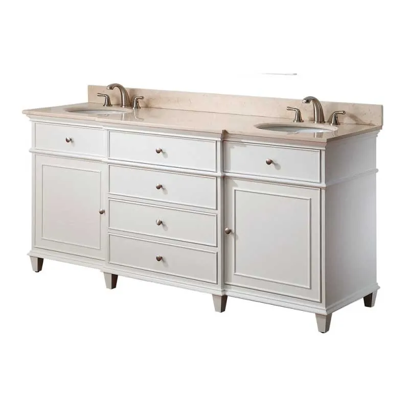 Avanity Windsor 60 in. Vanity Combo WINDSOR-VS60-WT-C