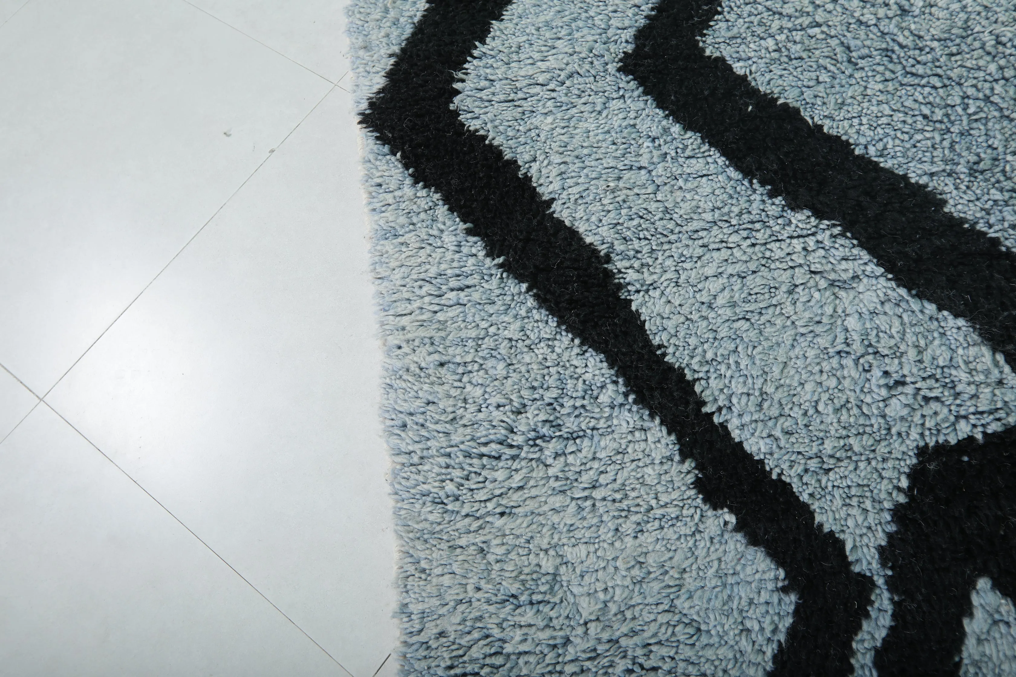 Azilal Rug - Blue Beni Ourain Rug 8.1 x 10.1 Ft