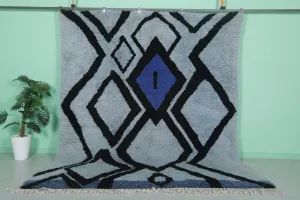 Azilal Rug - Blue Beni Ourain Rug 8.1 x 10.1 Ft