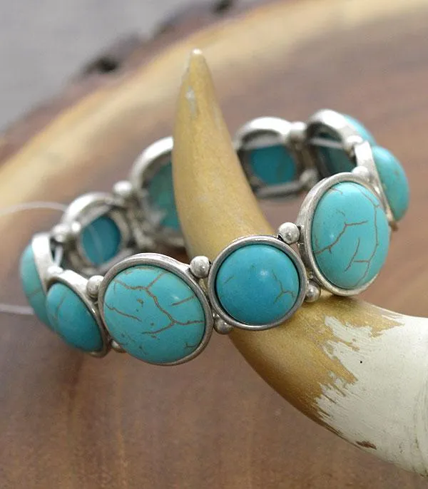 Bailey Fashion Silver Round Stone Stretch Bracelet