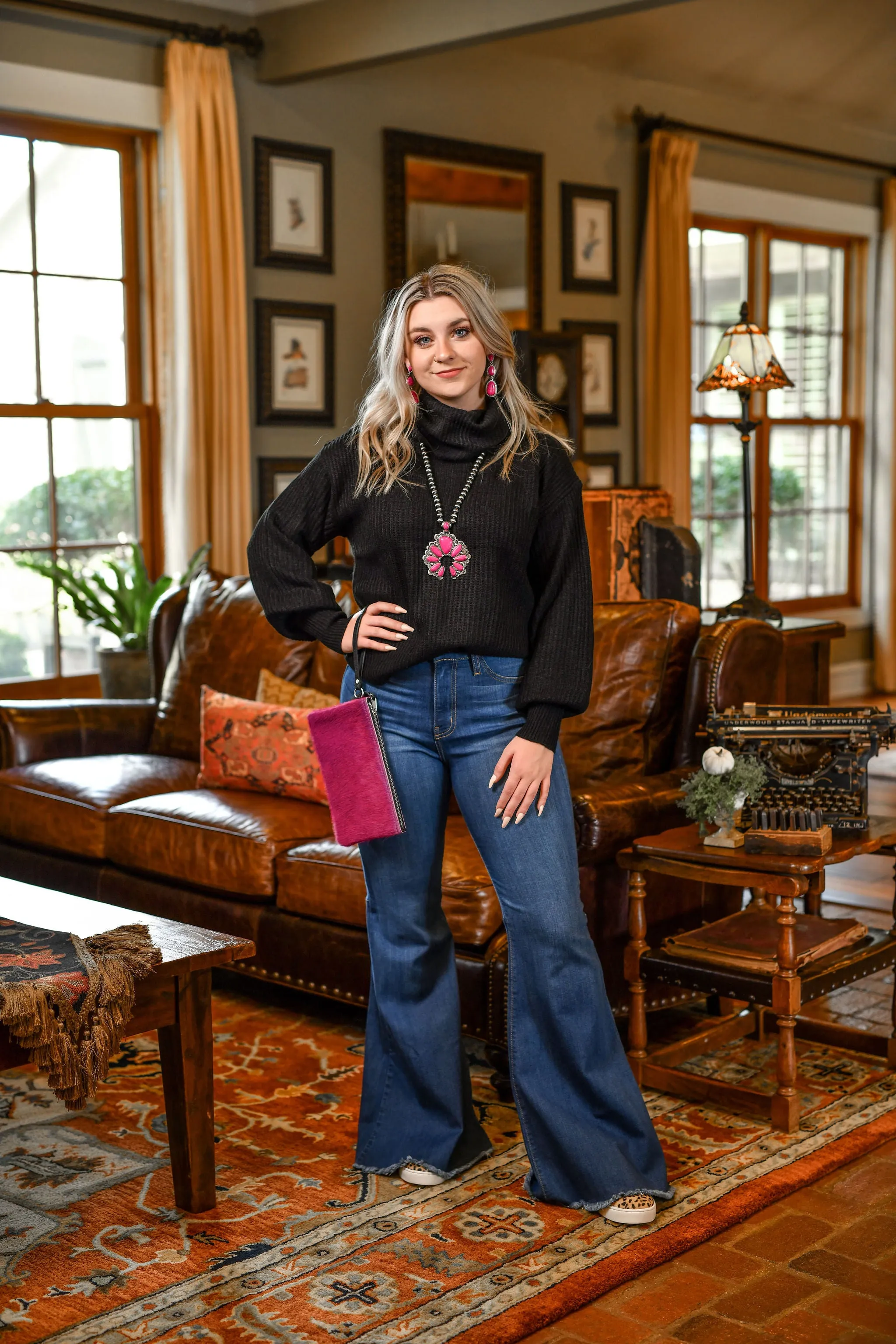 Ballard Naja Pendant Necklace - Pink