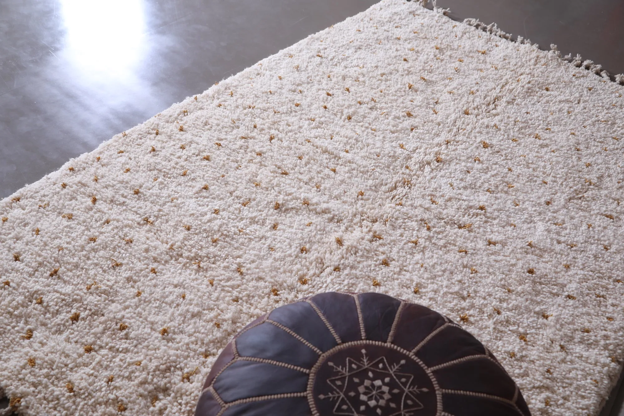 Beni ourain berber Rug - Moroccan wool rug dotted - Custom Rug