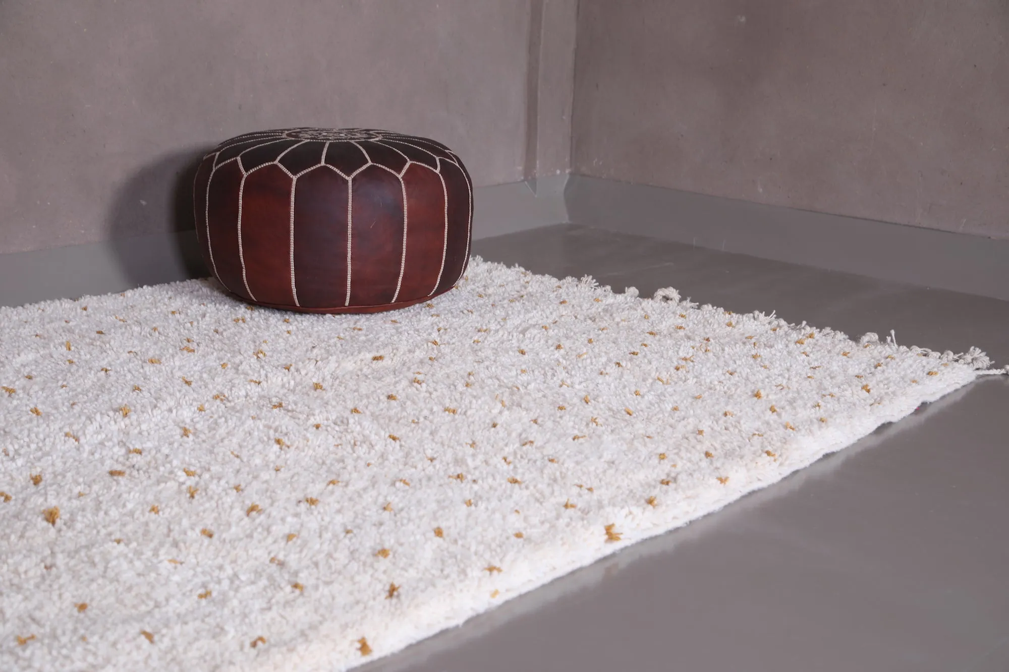 Beni ourain berber Rug - Moroccan wool rug dotted - Custom Rug