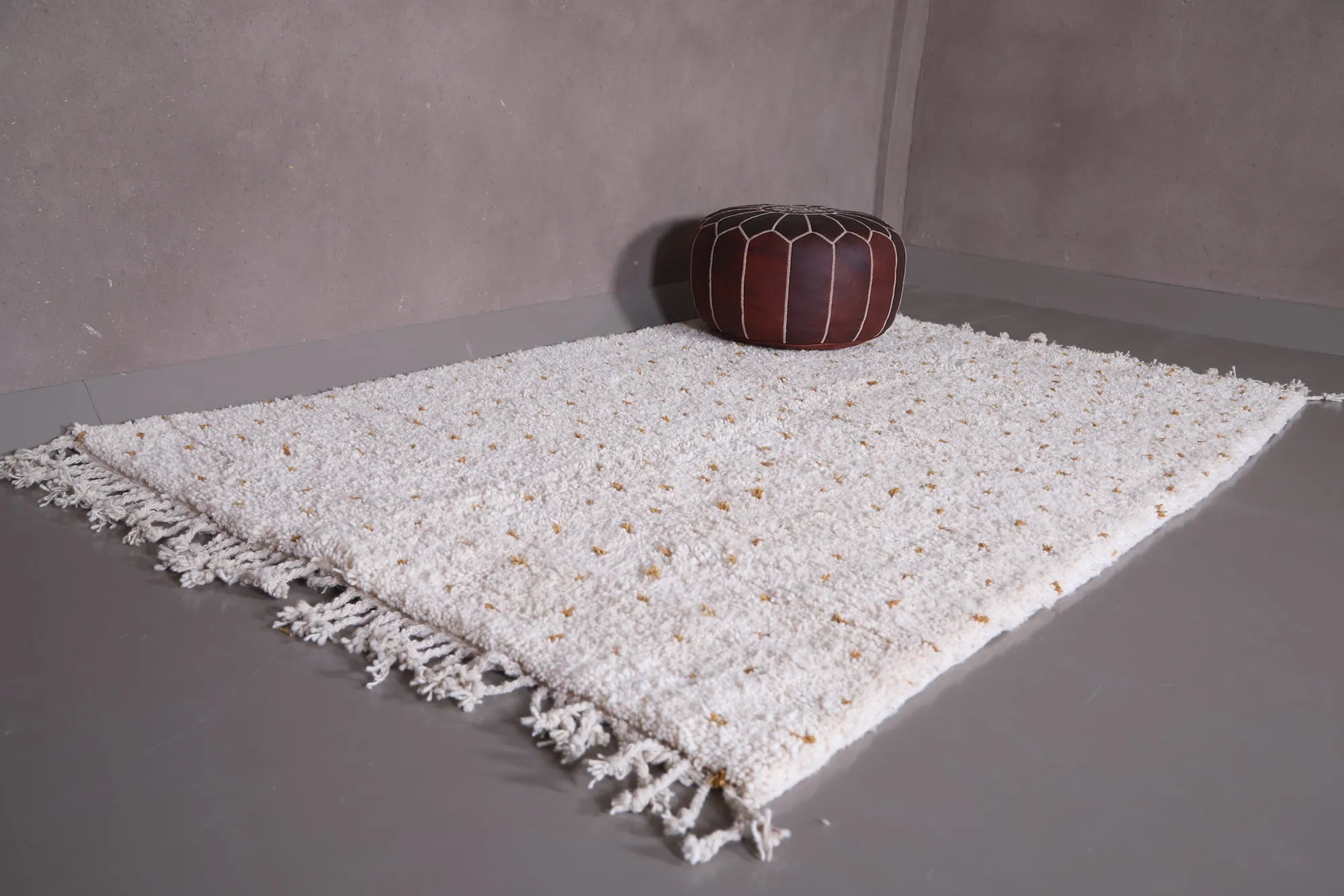 Beni ourain berber Rug - Moroccan wool rug dotted - Custom Rug