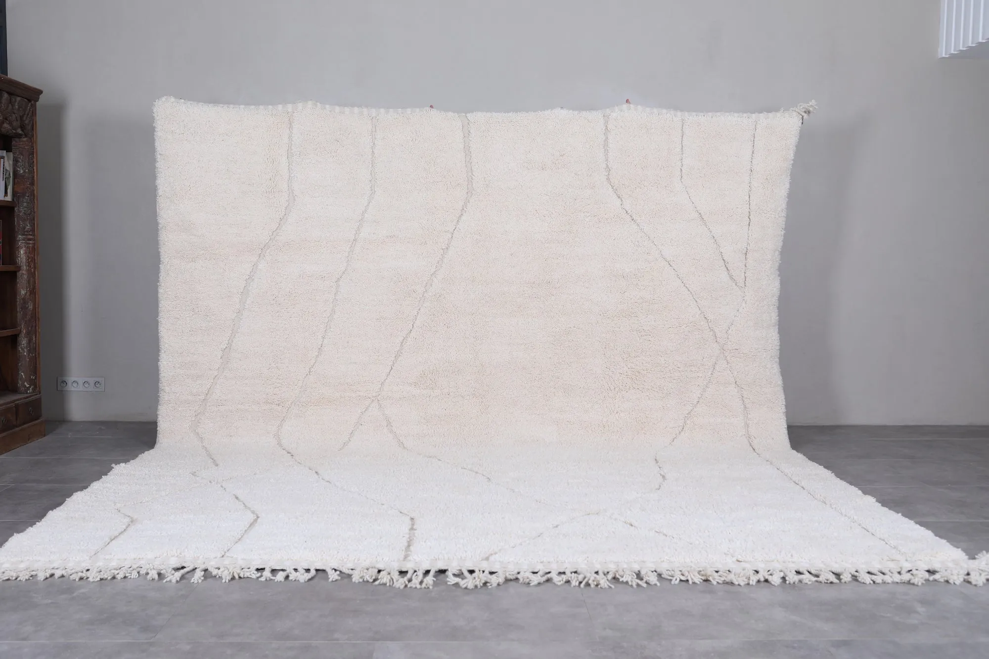 Beni ourain white rug - Handmade rug - Custom area rug