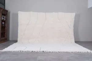 Beni ourain white rug - Handmade rug - Custom area rug