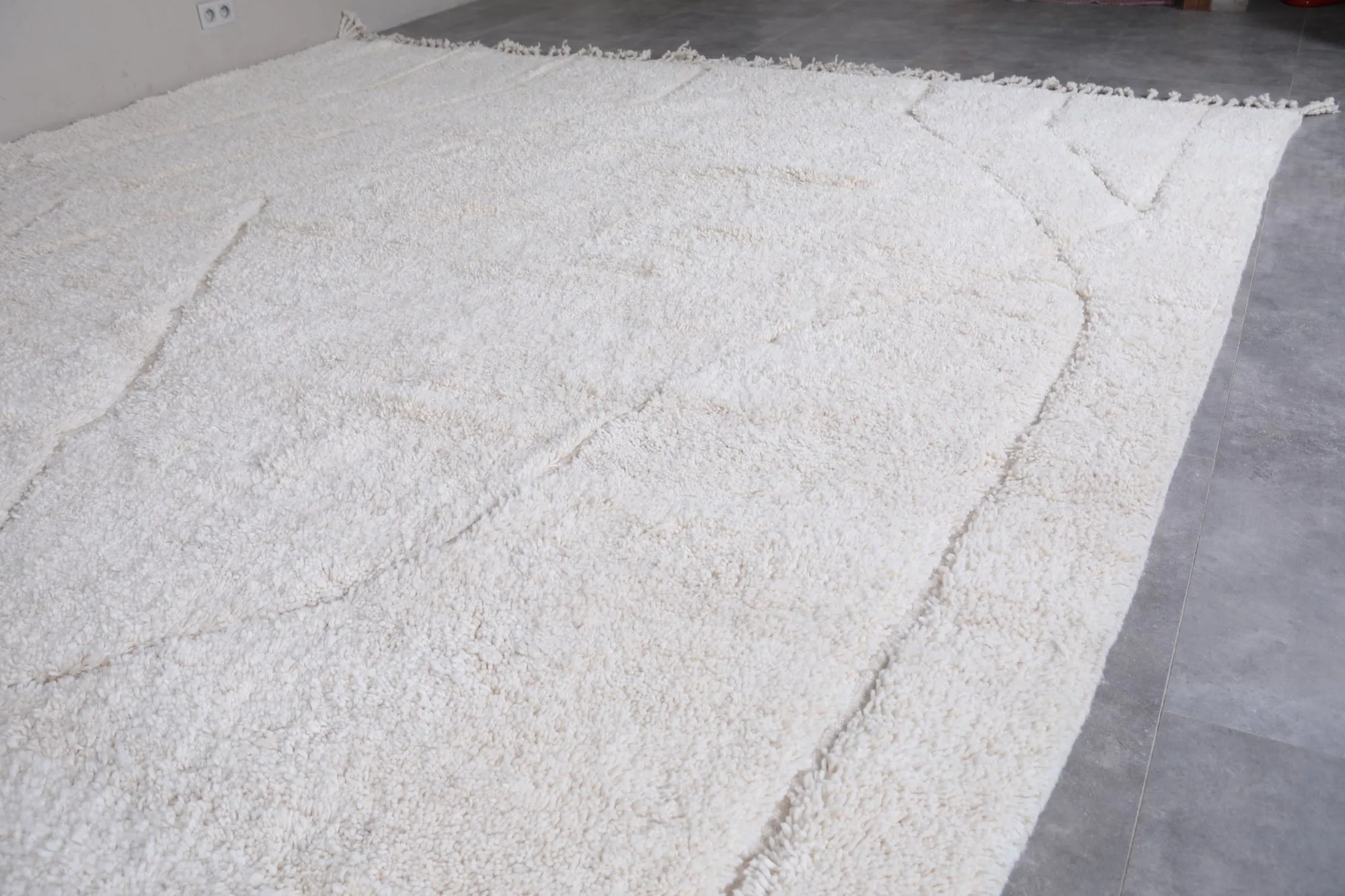 Beni ourain white rug - Handmade rug - Custom area rug