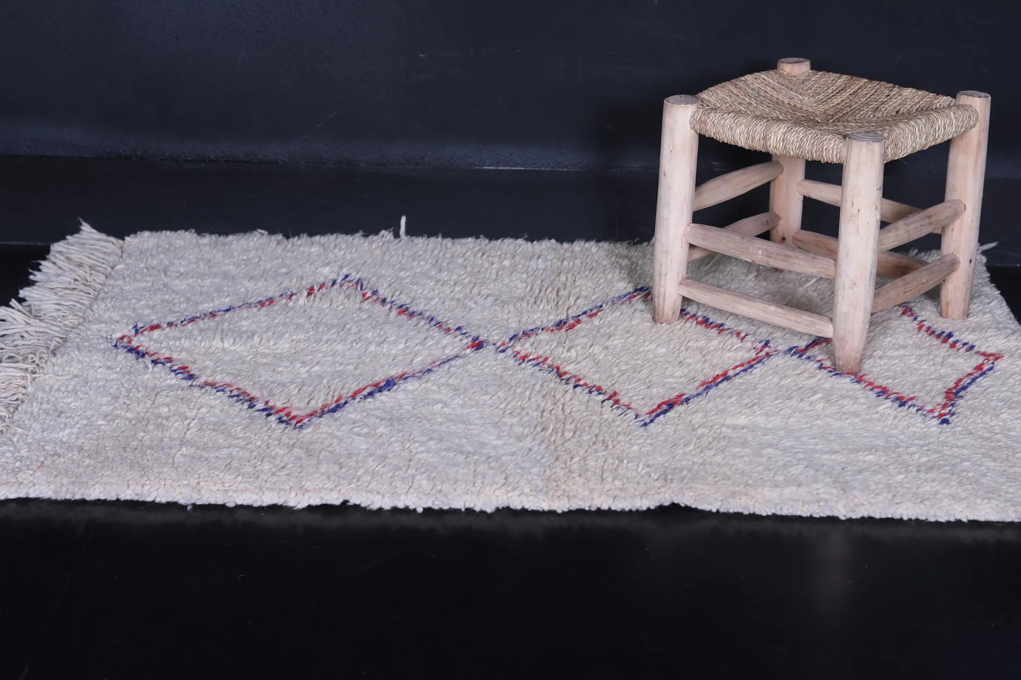 Berber Area Rug – 2.9 x 4.3 ft Handwoven Multicolor Rug