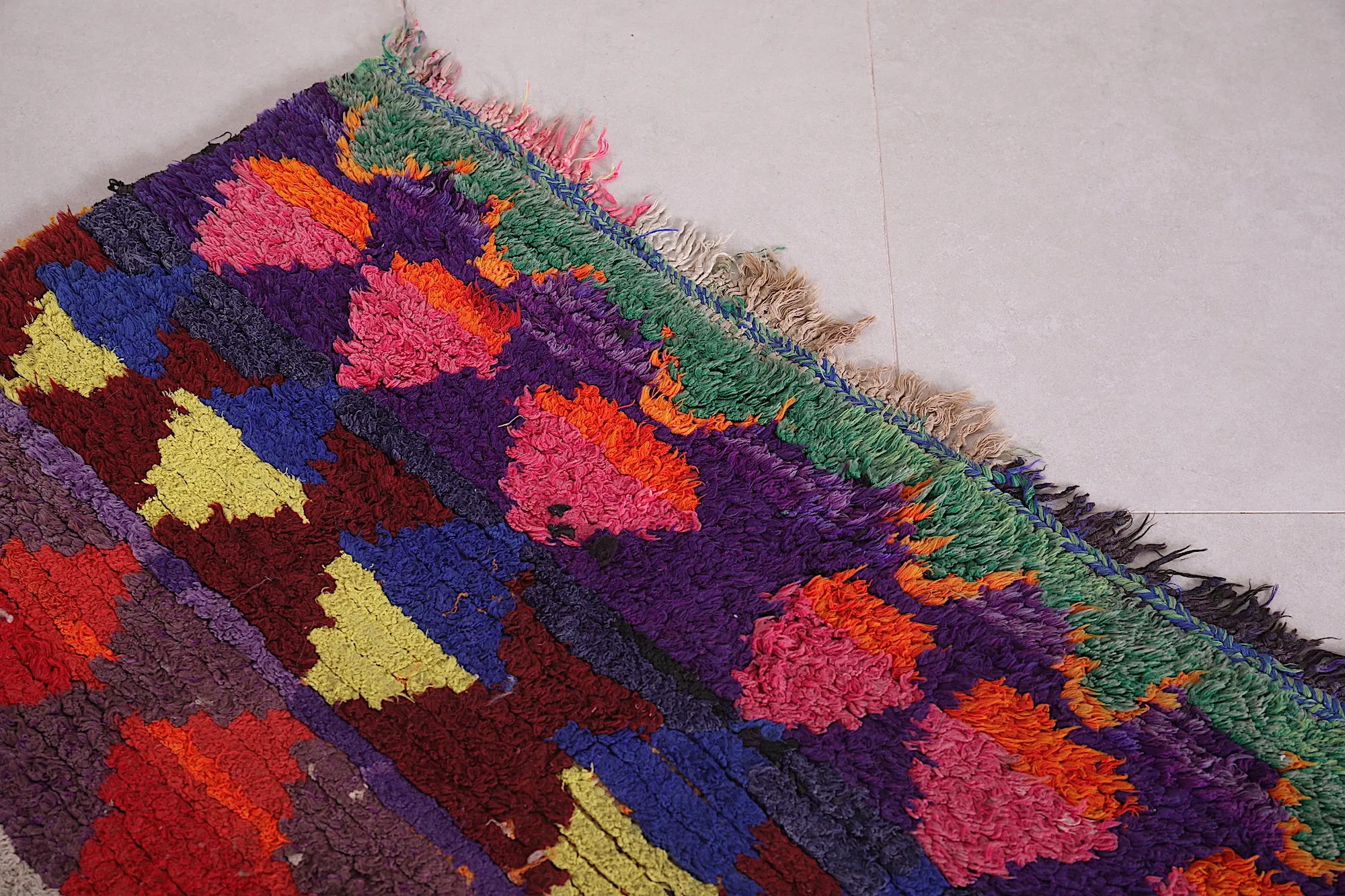 Berber Azilal Rug 3.1 X 5.9 Feet - Striped Colorful Design