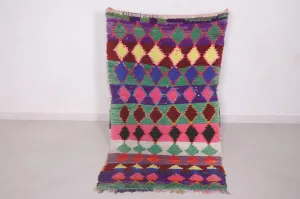 Berber Azilal Rug 3.1 X 5.9 Feet - Striped Colorful Design
