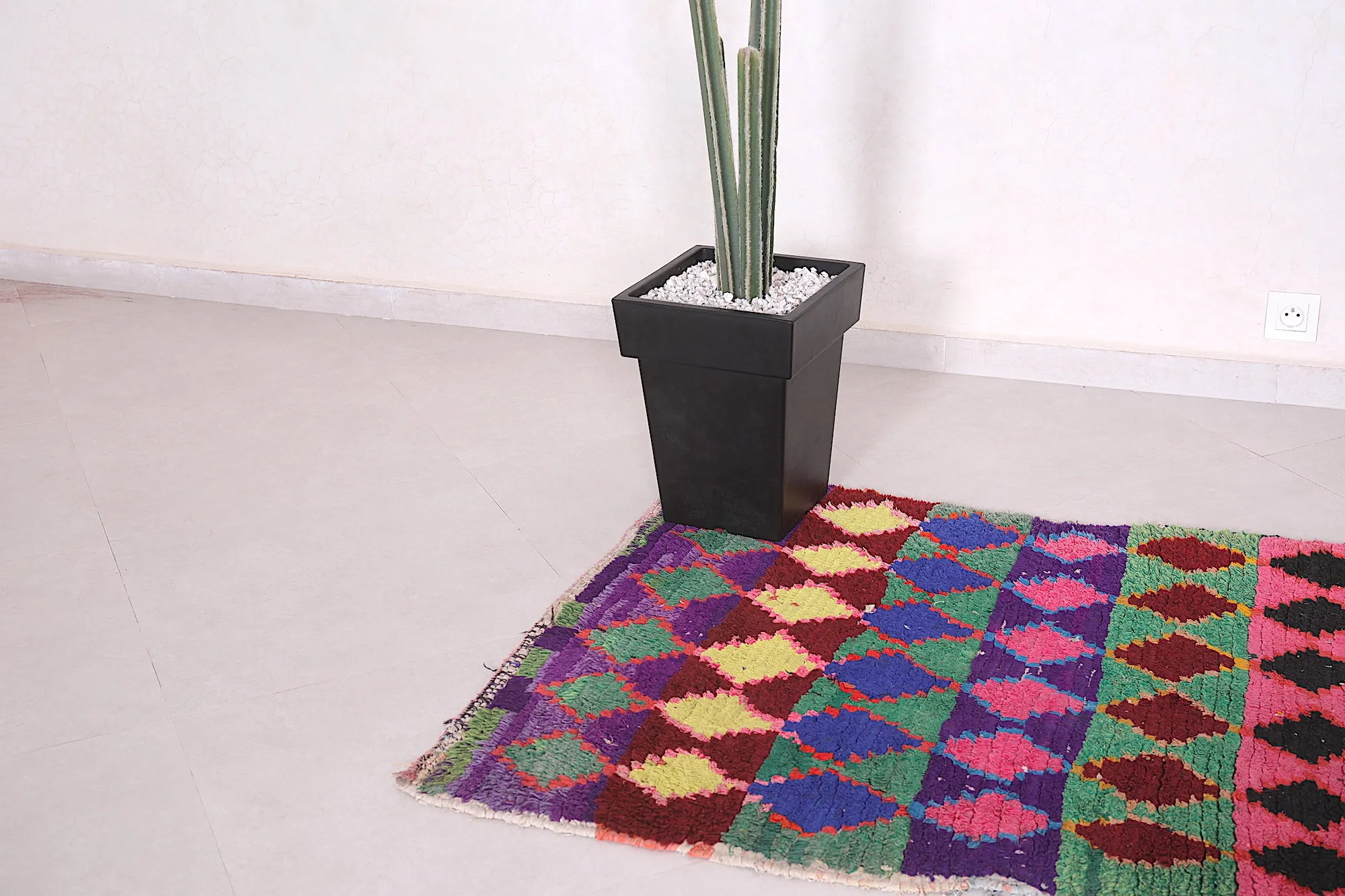 Berber Azilal Rug 3.1 X 5.9 Feet - Striped Colorful Design