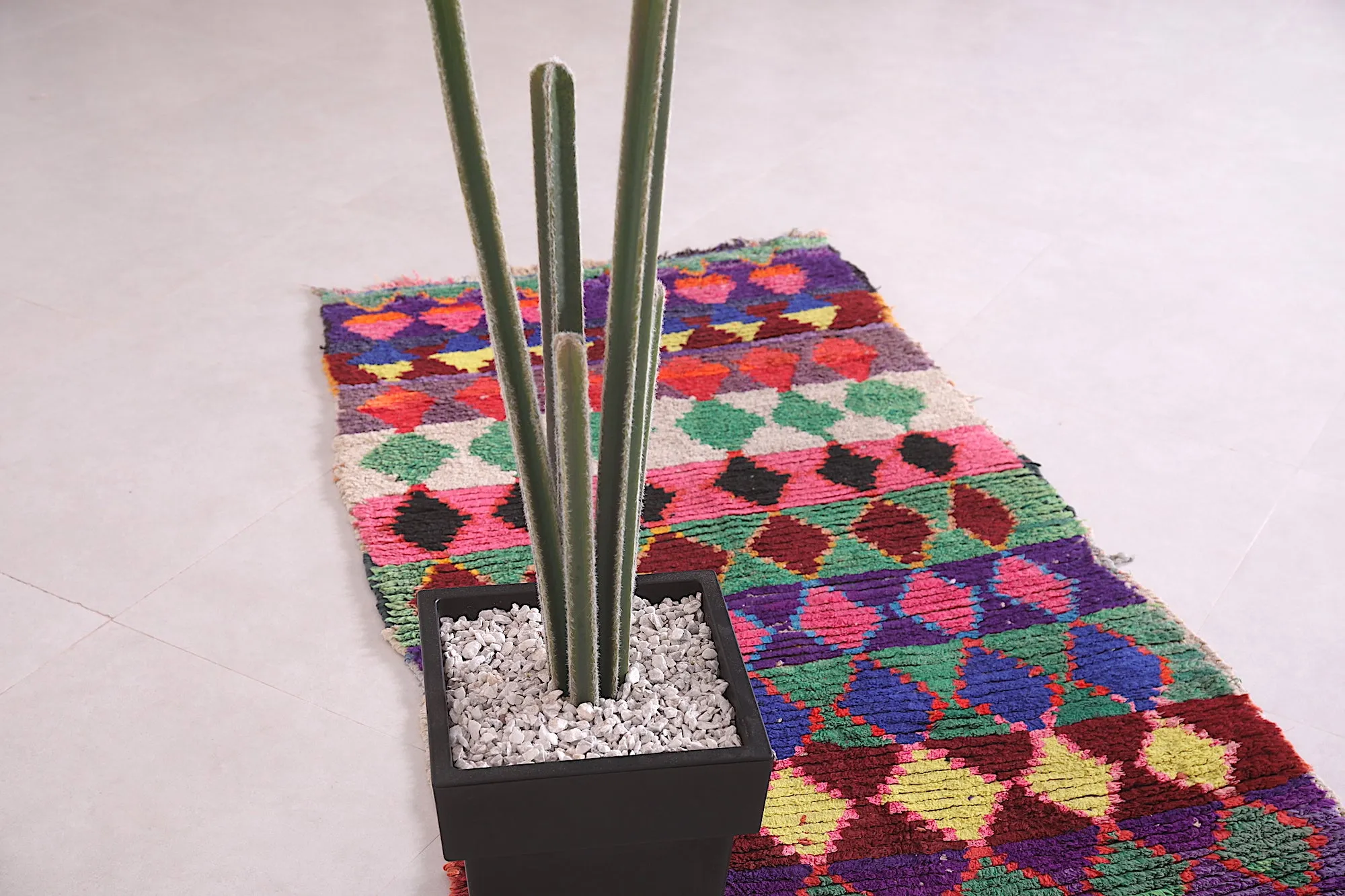 Berber Azilal Rug 3.1 X 5.9 Feet - Striped Colorful Design