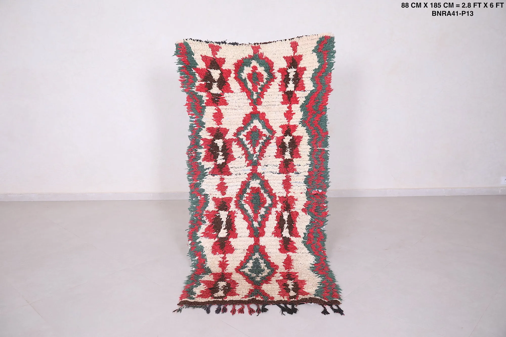 Berber Azilal Runner Rug – 2.8 X 6 Feet | Handmade Moroccan Charm