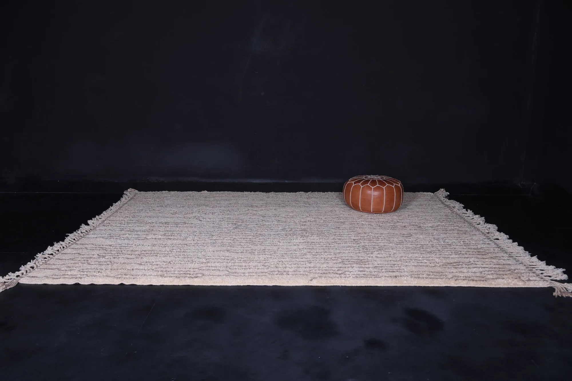 Berber Beige Moroccan Rug - Beni ourain rug - Wool rug