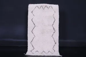 Berber Beni Ourain Rug – 2.1 x 3.8 ft Handwoven Hallway Rug