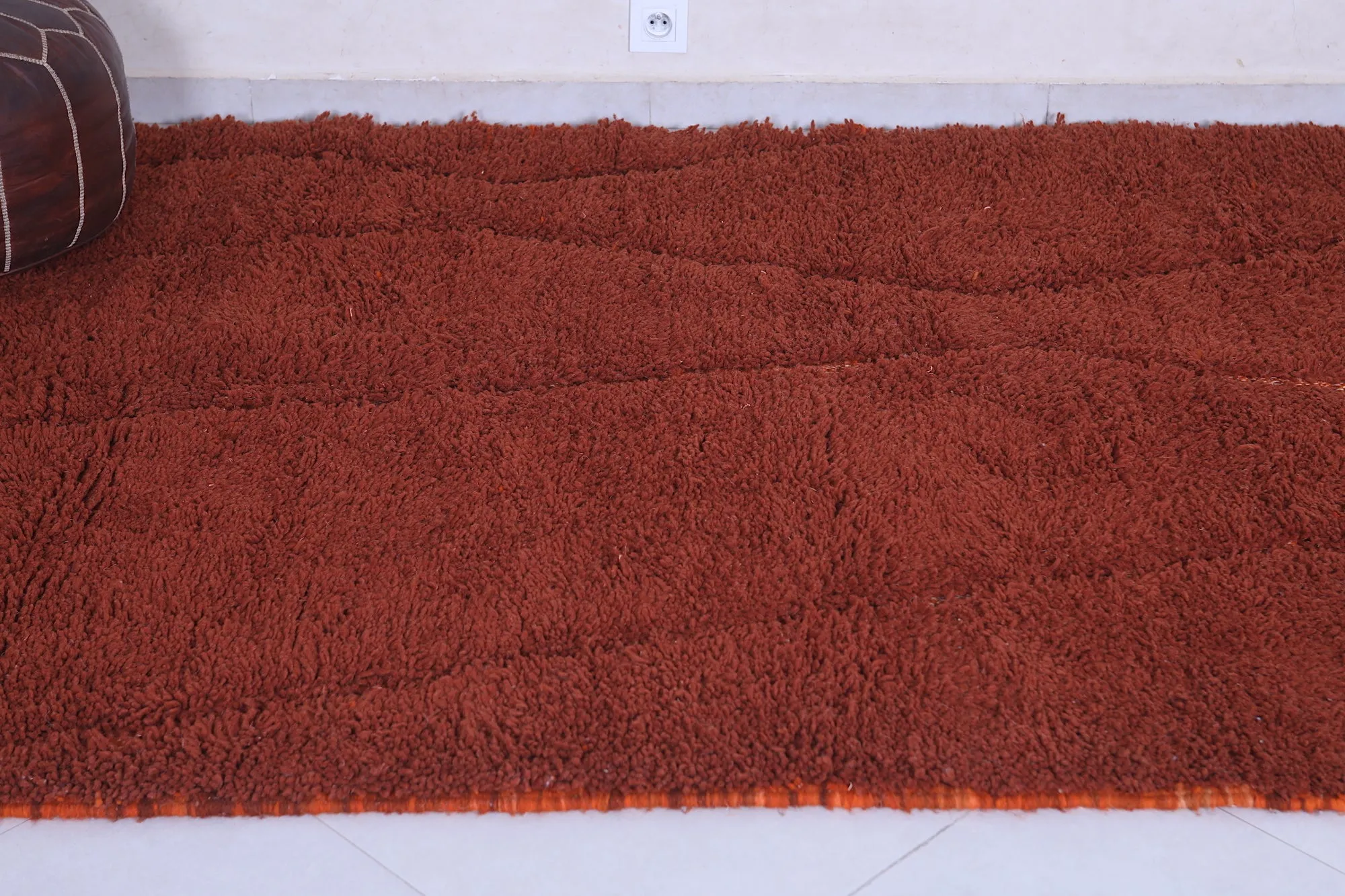 Berber Beni Ourain Rug - 5.1x9.7 FT | Vintage Brown Moroccan Carpet
