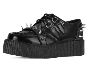 Black Leather Spike Viva Mondo Creeper