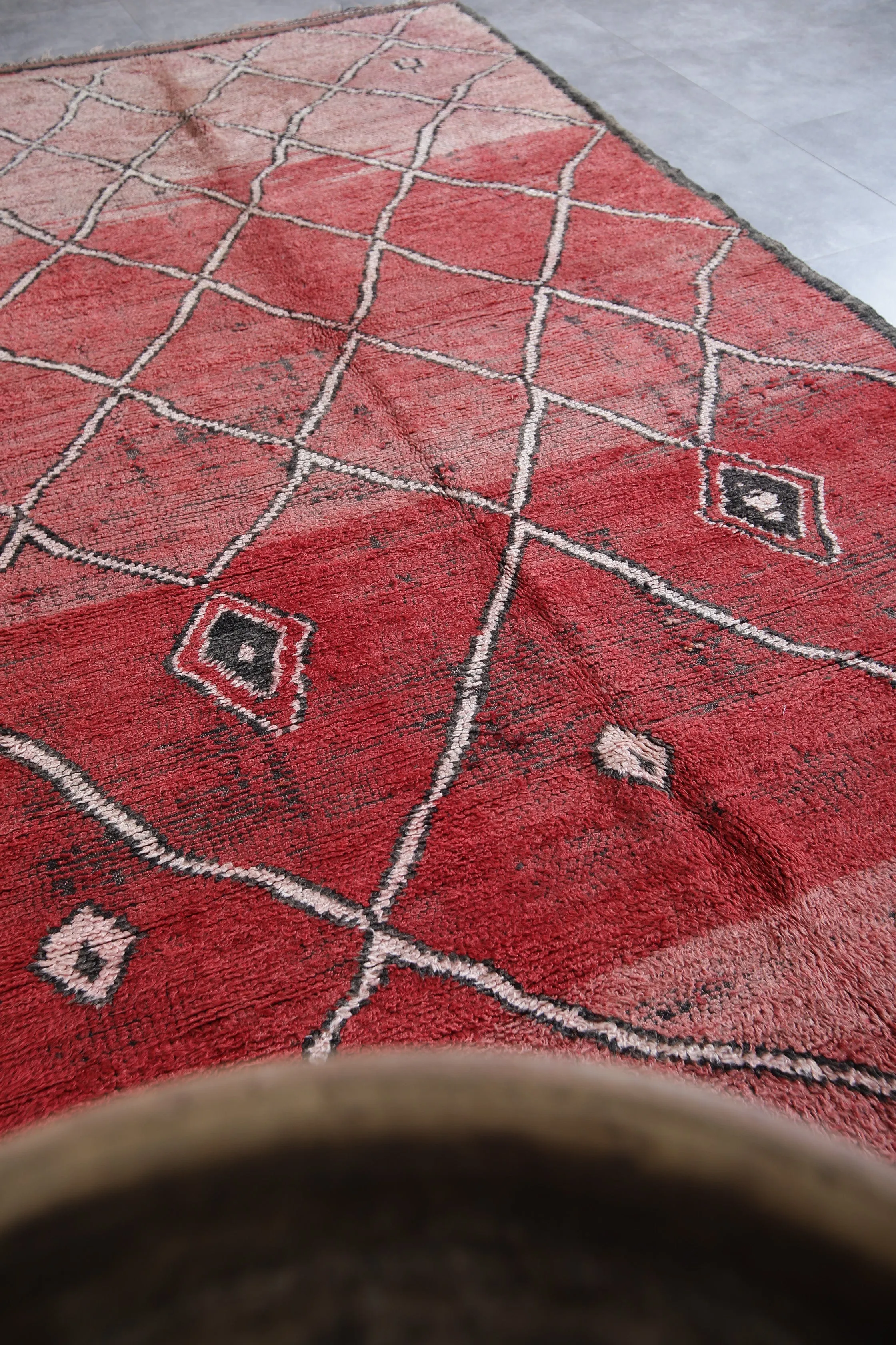 Boujaad Moroccan Rug with Diamond Patterns - 6.3 x 12 Feet