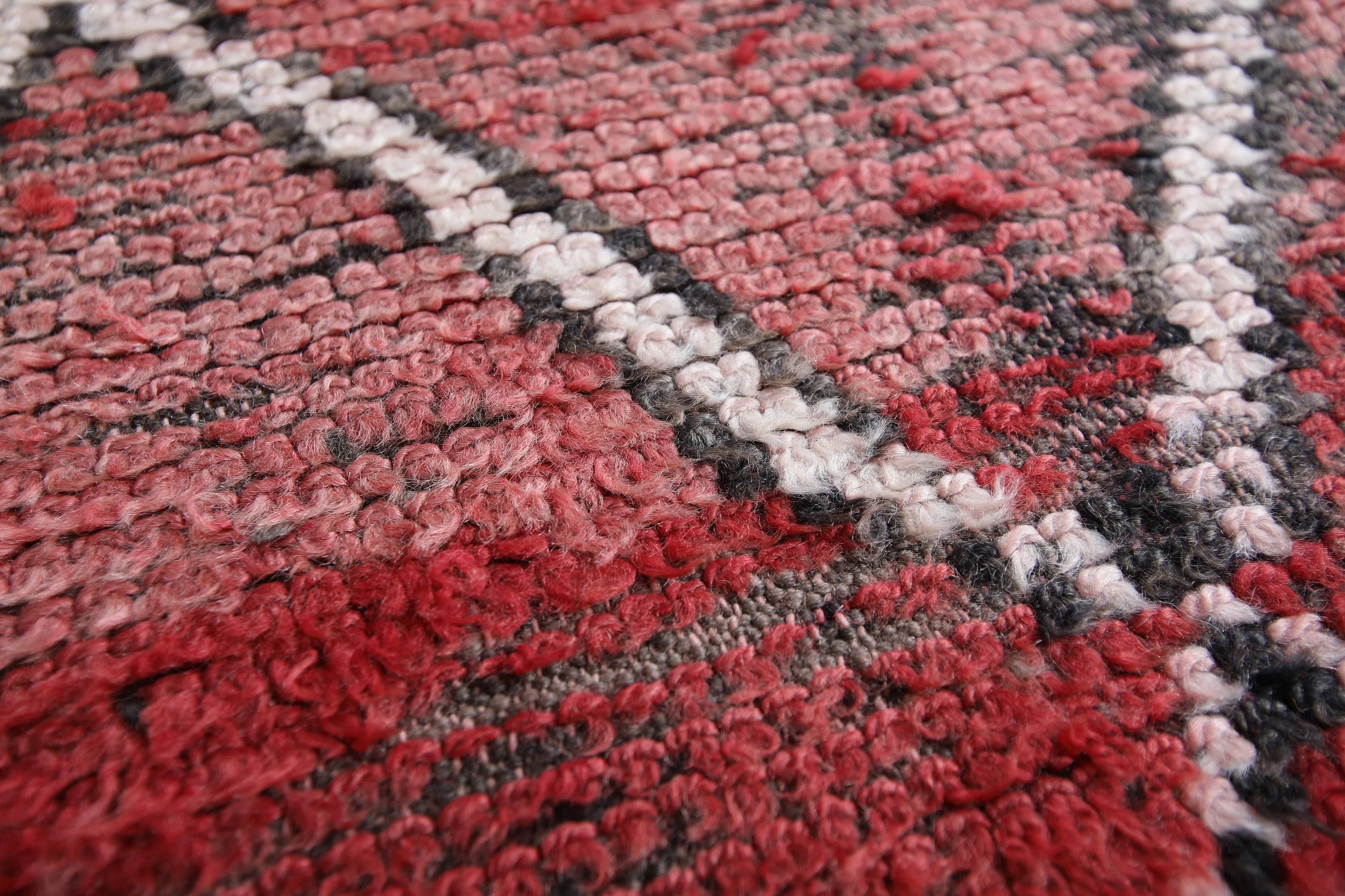 Boujaad Moroccan Rug with Diamond Patterns - 6.3 x 12 Feet