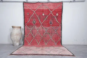 Boujaad Moroccan Rug with Diamond Patterns - 6.3 x 12 Feet