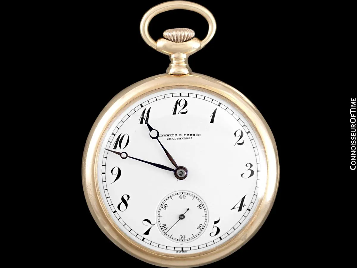 c. 1915 Vacheron & Constantin for Edwards & Le Bron Pocket Watch - 44.5MM, 14K Gold