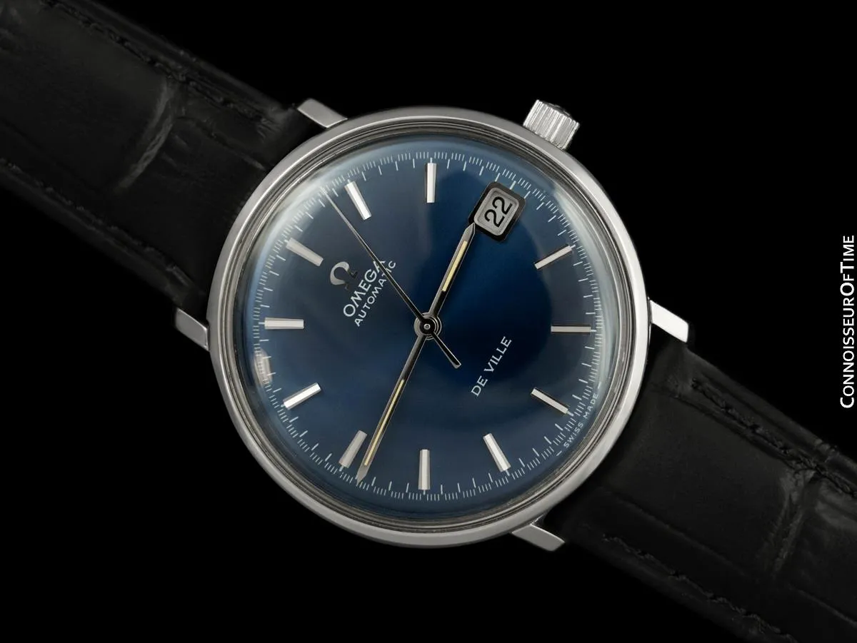 c. 1970 OMEGA DE VILLE Vintage Mens Cal. 565 Automatic Watch - Stainless Steel