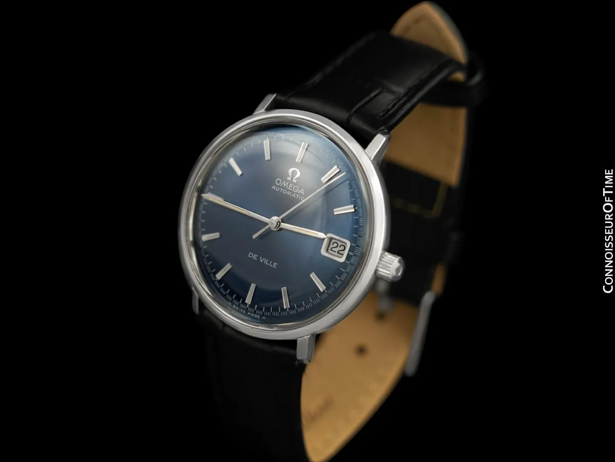 c. 1970 OMEGA DE VILLE Vintage Mens Cal. 565 Automatic Watch - Stainless Steel