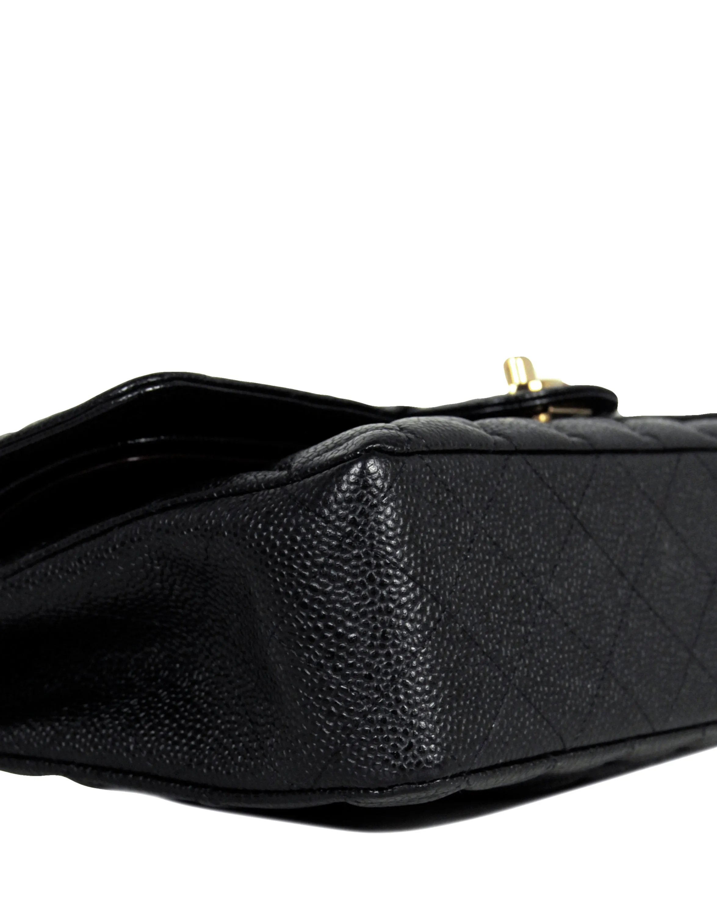 Chanel Black Caviar Medium Double Flap Classic GHW