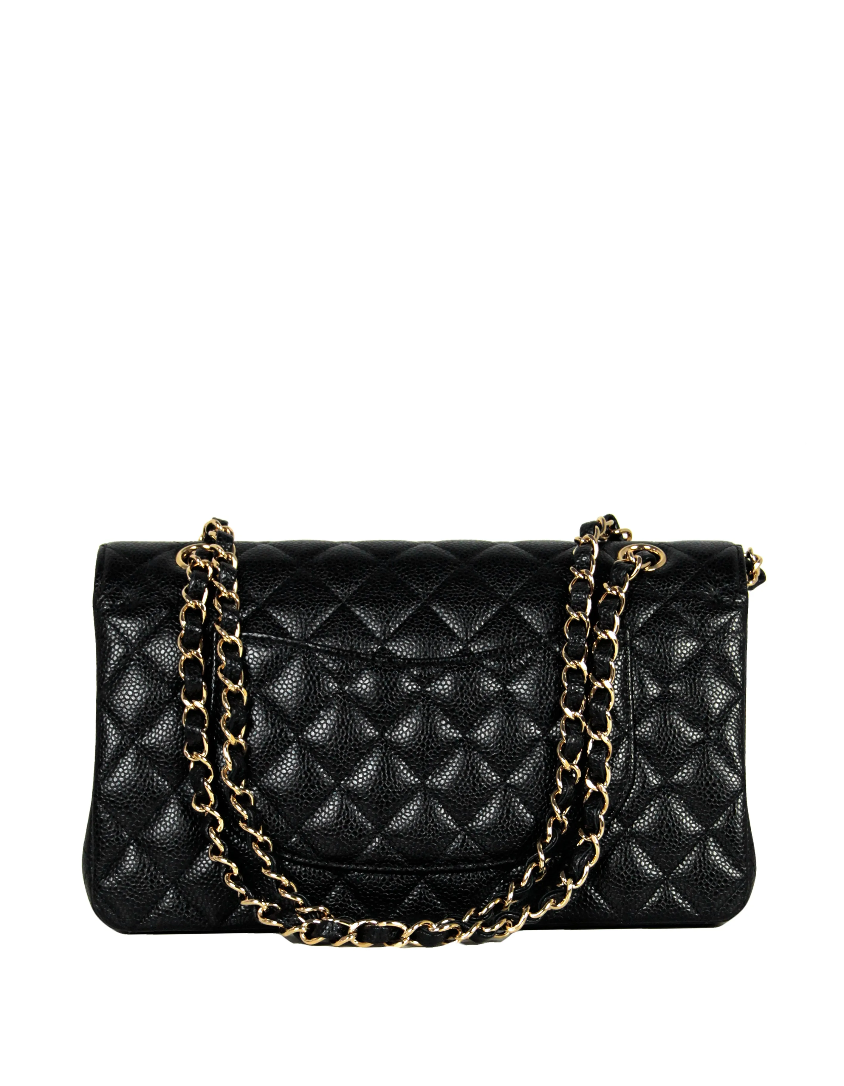 Chanel Black Caviar Medium Double Flap Classic GHW