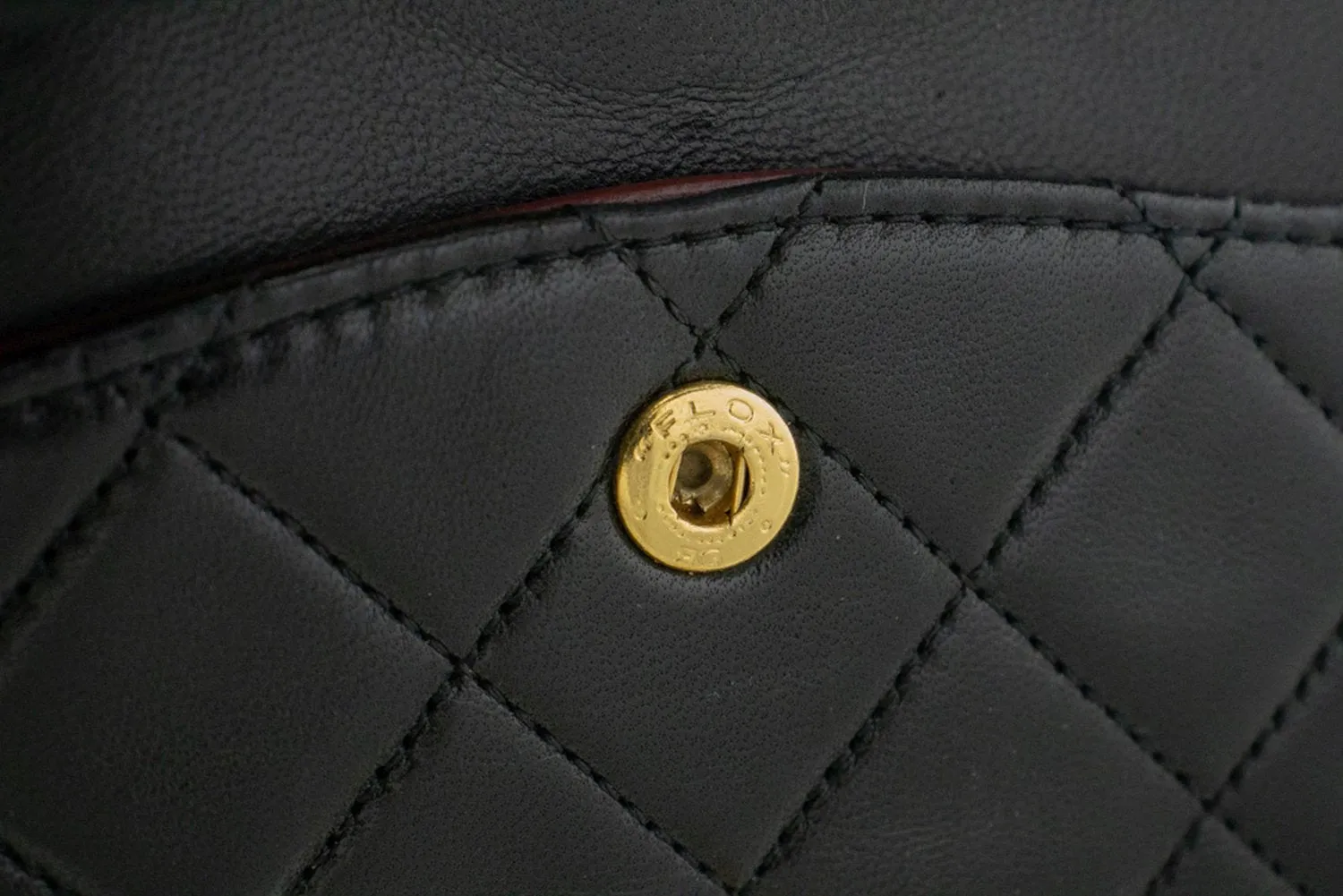 CHANEL Classic Double Flap 10" Chain Shoulder Bag Black Lambskin m68